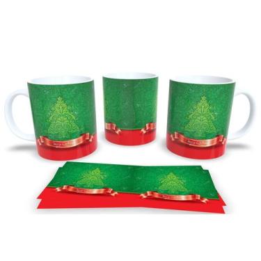 Imagem de Canecas de Porcelana Personalizadas Arvore de Natal - Estampa Sublimad