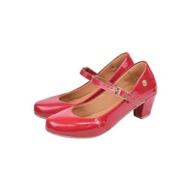 Imagem de salto scarpin bico redondo verniz estilo boneca donna santa 40.003, Ve