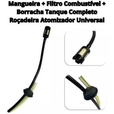 Imagem de Mangueira + Filtro Combustível + Borracha Tanque Completo Roçadeira At