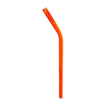 Imagem de Canudo de Vidro Shake 10mm Curvo - CAN.U.DO, Laranja