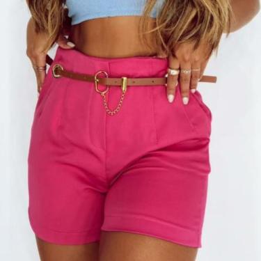Imagem de Short Bermuda Zara Cinto com Ilhos - Mclube, Pink, M