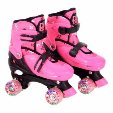 Imagem de Patins Quad com Acessórios - Ajustável - 34 a 37 - M - Rosa - DM Radic