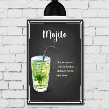 Imagem de Placa Decorativa MDF Receitas de Drink Mojito - Quartinhos