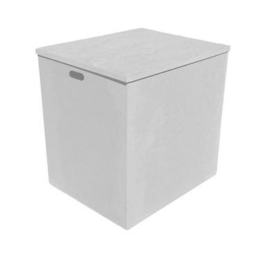 Imagem de Caixa Retangular Grande com Alça Tampa Sapato 52x43x53 Mdf 4mm Madeira