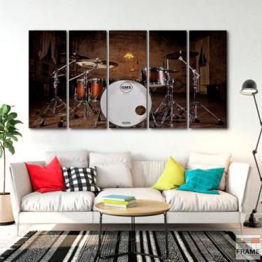 Imagem de Quadro Decorativo Bateria Musica em tecido - Wall Frame