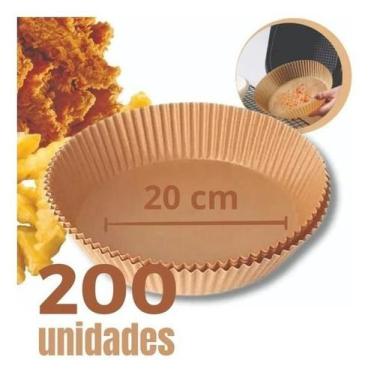Imagem de Air Fryer - Forma De Papel Forro Antiaderente 200u. - Grande - Forma f
