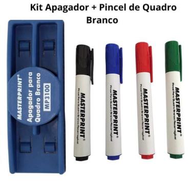 Imagem de Kit Pincel + Apagador para Quadro Branco - Masterprint