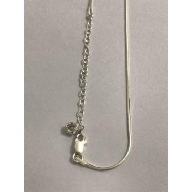 Imagem de Tornozeleira Prata Legítima 925 Ponto Luz 32 Cm - Lojas La&Ny, Prata, 