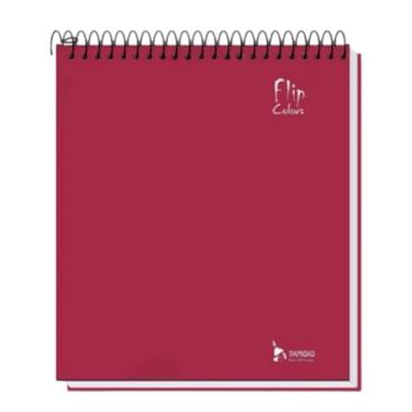 Imagem de Caderno Flip Vinho Capa Dura 10 matérias 160 Folhas