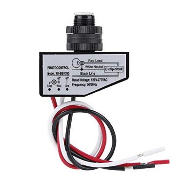 Imagem de Interruptor de Luz Fotocontrole 120-277VAC, Mini Interruptor de Iluminação Externa de Alta Potência, NK-BB/F265, Ideal para Luzes de Jardim e Iluminação de Paisagem