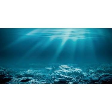 Imagem de AWERT Fundo de aquário com tema submarino de 76 x 30 cm