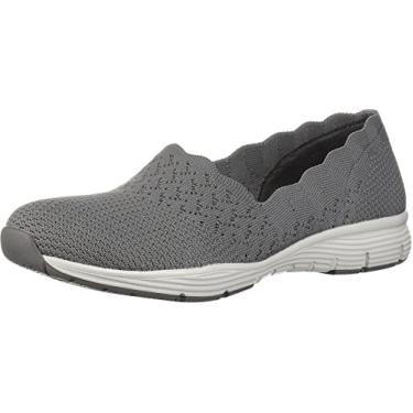Imagem de Skechers Seager – Stat – Gola recortada, sem cadarço – Ajuste clássico, Cinza, 41
