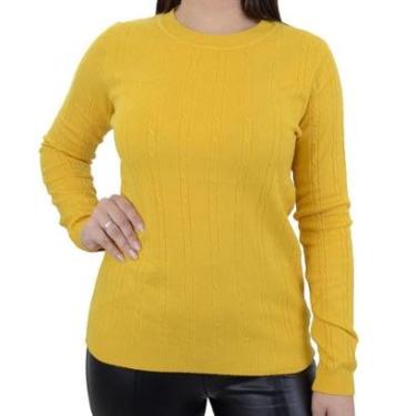 Imagem de Blusa Feminina Facinelli By Mooncity Tricot Amarela - 650930-Feminino
