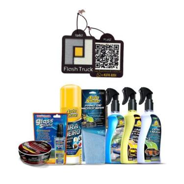 Imagem de Kit de cuidados automotivos aromatizador amadeirado - FLASH TRUCK
