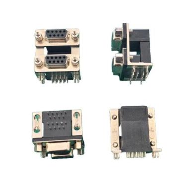 Imagem de 10x Conector Db9 Duplo Femea 90º Pci