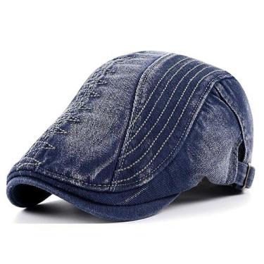 Imagem de Boina Estilosa Britânica Básica de Algodão Lisa Boné Moda Casual Prima