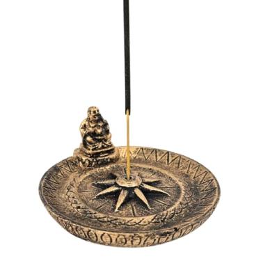 Imagem de Incensário Buda Pratinho Incenso Vareta Zen Meditação resina