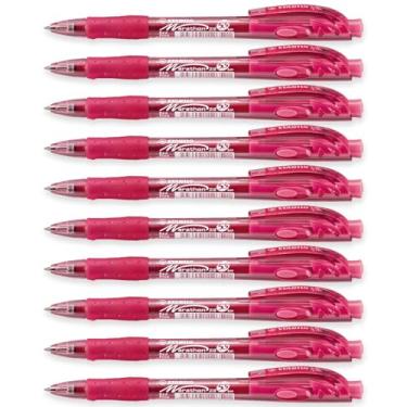 Imagem de STABILO Marathon - Caneta esferográfica retrátil - fina - pacote com 10 - vermelha