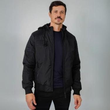 Imagem de Jaqueta Masculina Nylon Forrada Bolso de Zíper Repele Liquido Punho e Barra Canelada-Masculino