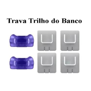 Imagem de Kit 6 Deslizes Bucha Trava Trilho Banco Gol Saveiro Voyage G2 G3 G4 G5