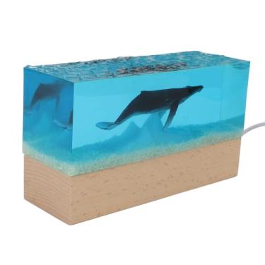 Imagem de Lâmpada da Noite do Mar Profundo, Iluminação Branca Alimentada por USB, Luz Noturna Decorativa de Vários Propósitos, Imersão No Mundo Subaquático para Companheira de Cabeceira