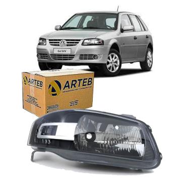 Imagem de Farol H4 Power Mascara Negra Iv Lado Direito Arteb Gol /parati /saveiro