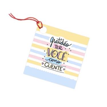 Imagem de 60 Tags Para Pacotes De Presente E Encomendas Com Furo - Nicolados, gr