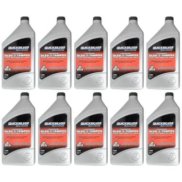 Imagem de Óleo Náutico Quicksilver TCW3 Original Motores Popa 10 Litros