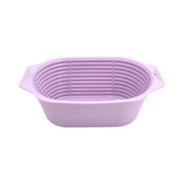 Imagem de Cesta De Fermentação De Pão De Silicone Dobrável Forno Resistente Ao C