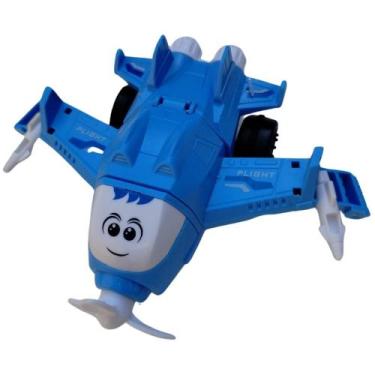 Imagem de Avião brinquedo para criança a fricção transforme Robo aero top vendid