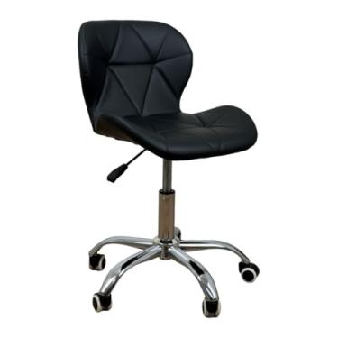 Imagem de Cadeira De Escritório Acolchoado Giratório Ergonômico Confortável Design Moderno Para Escritórios Domésticos E Espaços De Trabalho(Preto)
