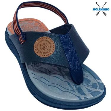 Imagem de Sandália Infantil Molekinho Elástico Lonita Jeans Bebê, 24, Marinho, L