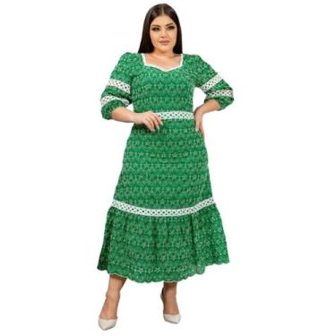 Imagem de Vestido Feminino Giovana Longuete Lançamento Moda Evangélica - KOPYTTA