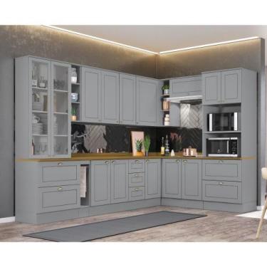 Imagem de Cozinha Modulada de Canto 10 peças 14 Portas 7 Gavetas Americana Henn 