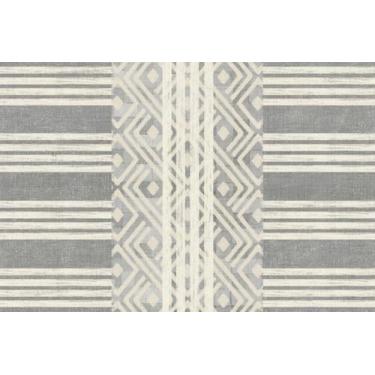 Imagem de Coleção Floor Flair, Coronado em listras cinzas, 6,5 x 9,5 m, vinil durável à prova d'água e resistente a manchas, tapete de área interna, revestimento protetor de piso, decoração de interiores para