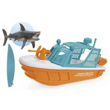 Imagem de Barco Barquinho Shark Wave Com Prancha E Tubarão Para Piscina - USUAL