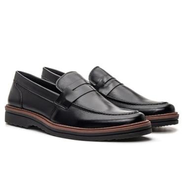 Imagem de Sapato Social Masculino Oxford Brogue Estilo Sport Fino Salto Baixo Ajuste em Cadarço (Preto, BR, Adulto, Numérico, 44)