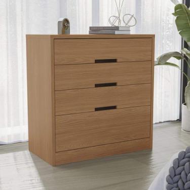 Imagem de Cômoda com 3 Gavetas e 1 Gavetão S824 Kappesberg, Canela