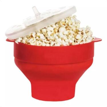 Imagem de Pipoqueira P/ Micro-Ondas Silicone C/ Tampa Retrátil - UnyHome