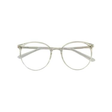 Imagem de Óculos Feminino Premium Acetato Armação Resistente Acessório (Transparente)