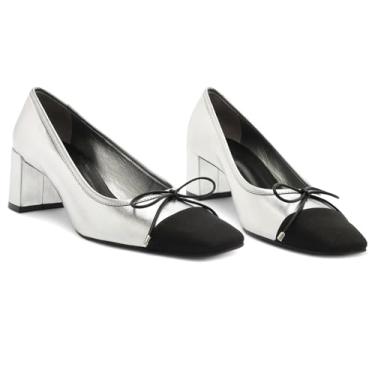 Imagem de SCHUTZ Sapato feminino Arissa Block, Prata/preto, 35