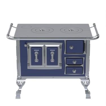 Imagem de Fogão a Lenha GII N 1 Sec Azul Sem Tampa Saida Esquerda