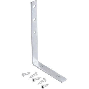 Imagem de Cantoneira Para Cortina 07x11cm Zincado Cce0711 Com 4 Pç Vonder