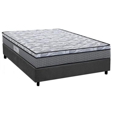 Imagem de Conjunto Box Casal: Colchão Espuma Herval D60 / AG65 Perpetual + Base CRC Suede Gray (1...