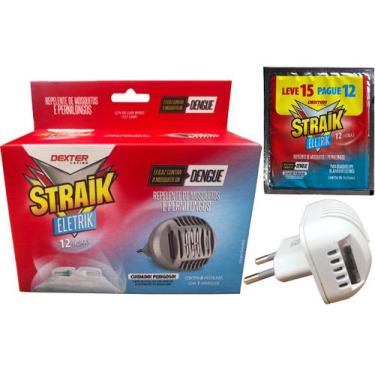 Imagem de Repelente Elétrico Inseticida 12h Straik Eletrik Pernilongos Mosquitos