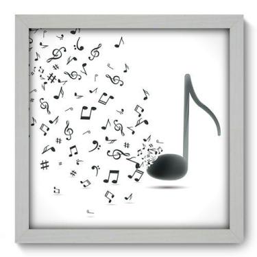 Imagem de Quadro Decorativo - Notas Musicais - 33cm x 33cm - 091qdgb - Allodi