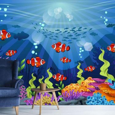Imagem de Papel de Parede Infantil Quarto Criança Mar Sala Painel - 458pcp - All