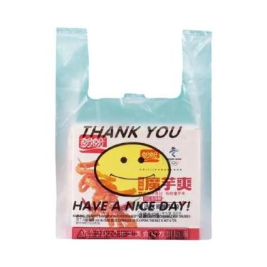 Imagem de Sacolas Plásticas Transparentes Com Alça 100/50 Peças Sacolas De Compr