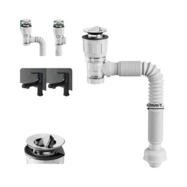 Imagem de Tubo De Drenagem Retrátil Flexível Anti-Odor Com Tampa Flip-Top Para P