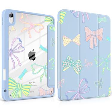 Imagem de MEEgoodo Capa para iPad Air 11 polegadas M3 2025 / M2 2024, para iPad Air 5ª/4ª geração, capa de 11 polegadas 2022/2020, capa para tablet com capa traseira transparente acrílica, rabiscos desenhados à